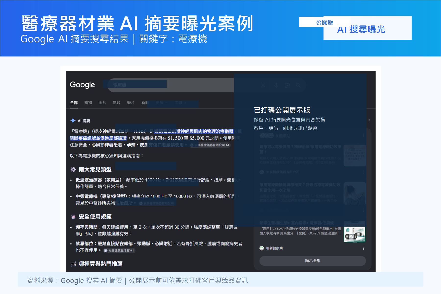 醫療器材 AI 摘要