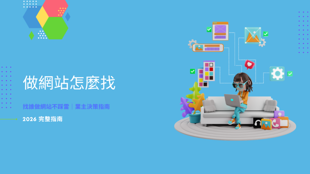 做網站怎麼找、找誰做網站的業主決策指南特色圖
